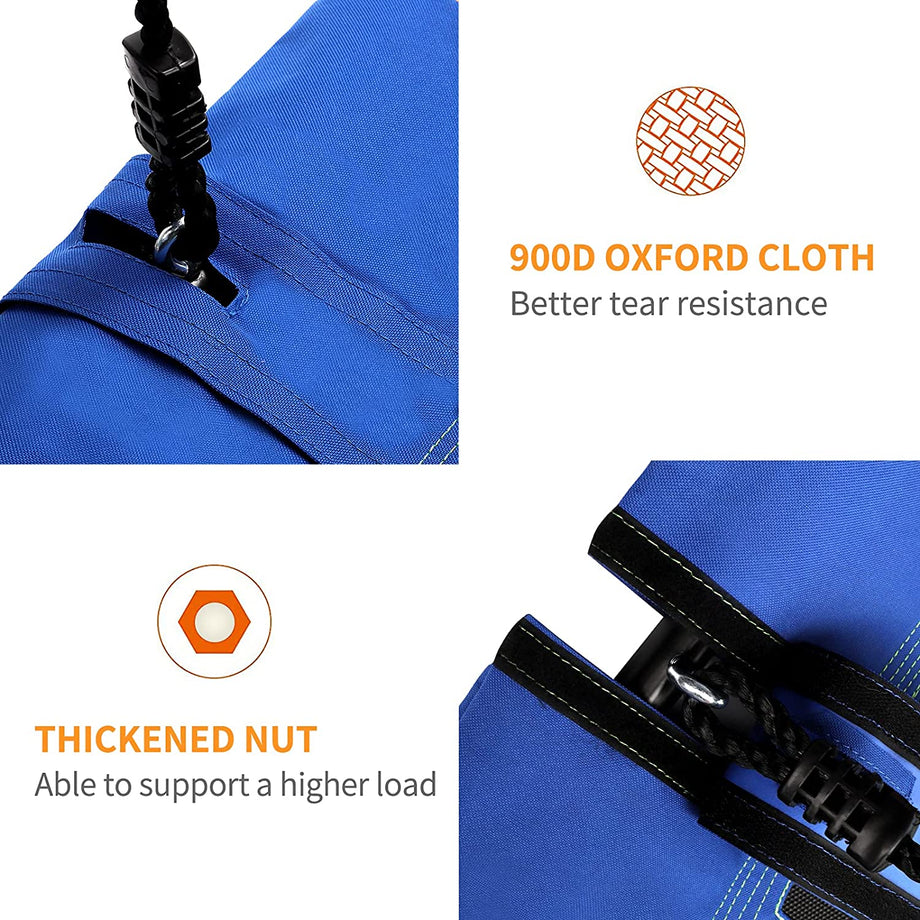 Dripex Nest Swing Children's Swing Tree Swing Seat Square Swing for Outdoor Backyard Garden, Oxford, Multicolor, Up to 150 kg, Long 115cm, Width 75cm