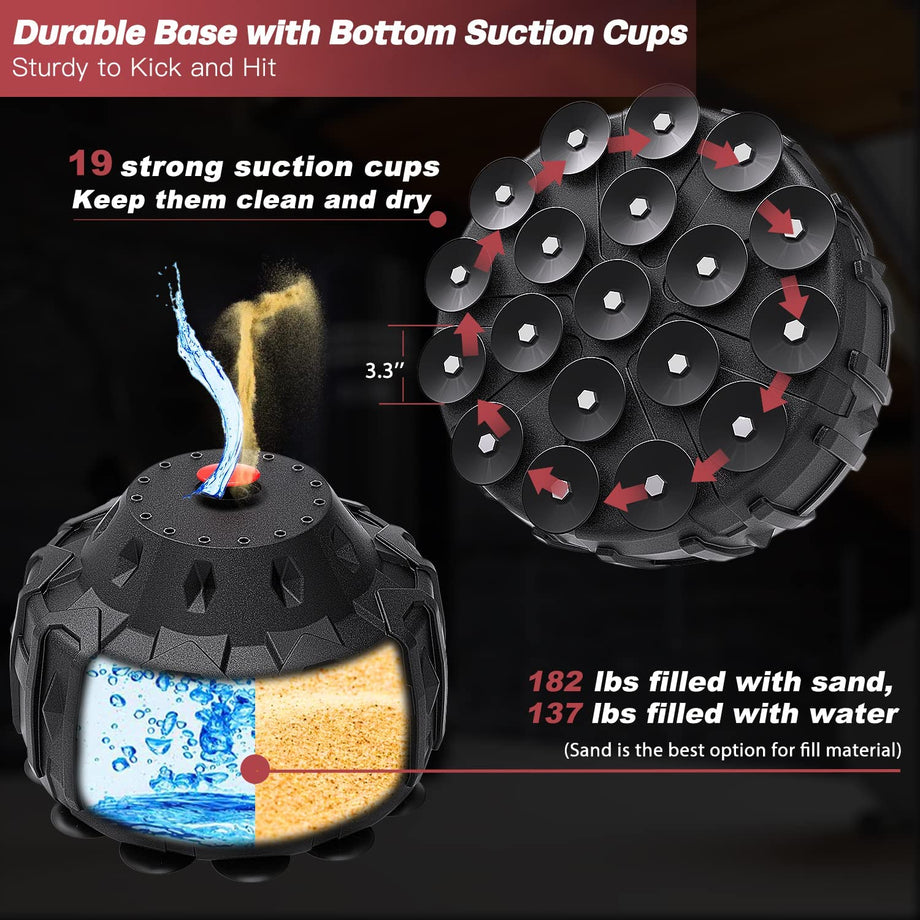 Dripex 70 Inch Upgrade Free Standing Punch Bag with ABS Base and 18 Suction Cups, Heavy Punching Bag for Boxing training