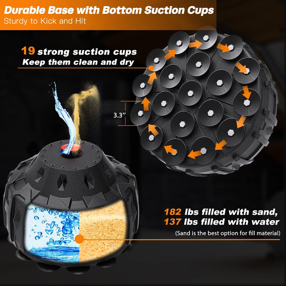 Dripex Freestanding Punching Bag Boxing Partner Boxing Trainer Heavy Duty Punch Bag with Suction Base