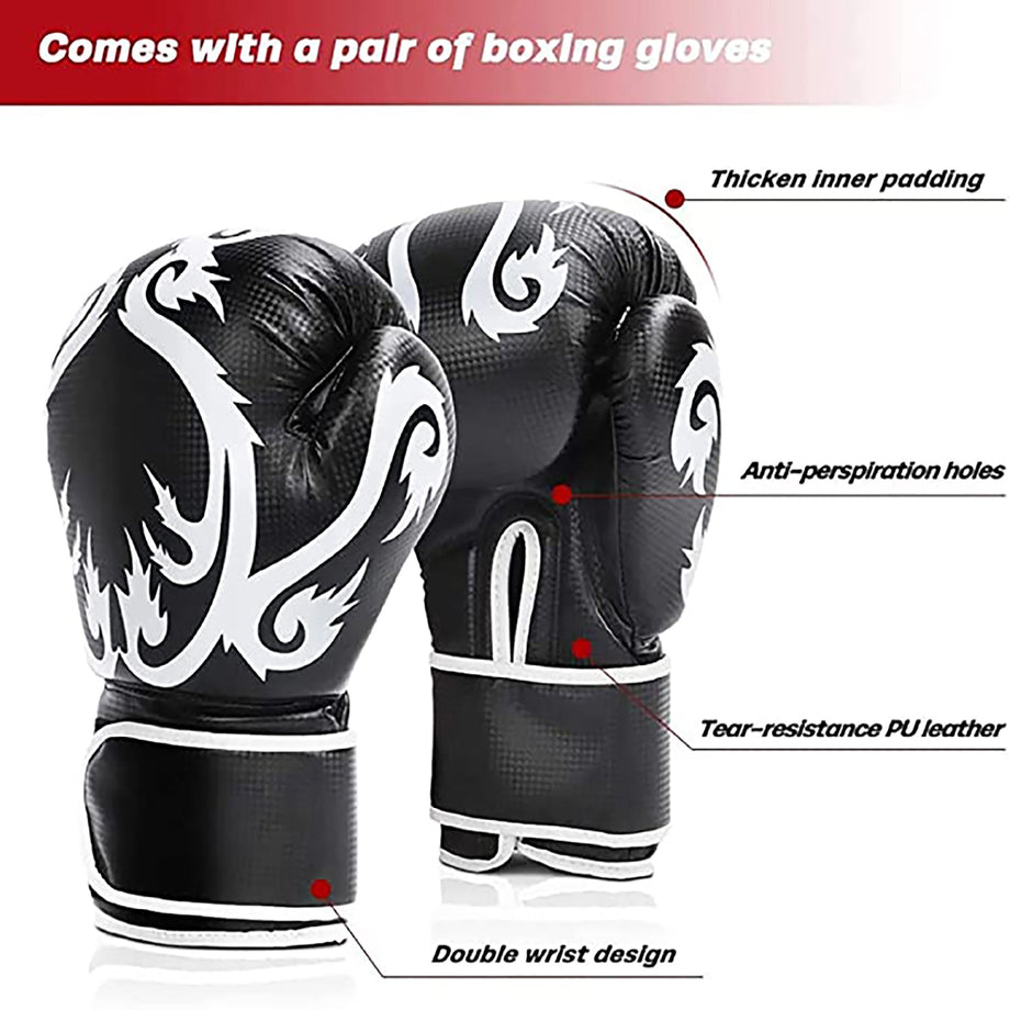 Dripex 69''Adult Free Standing Boxing Punch Bag with Boxing Gloves, Heavy Duty Punching Bag Stand with Suction Cup Base