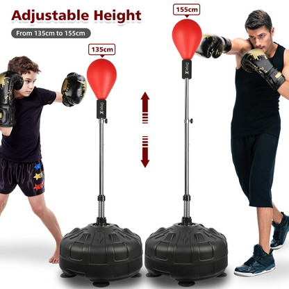 Dripex Speed Punch Ball with Adjustable Height Stand, Punching Bag with Boxing Gloves - Great for Boxing Equipment, MMA Training, Stress Fitness & Relief for Adults, Teens & Kids