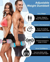 Dumbbell Weights Set Adjustable Barbell Bar 4KG/10KG for Home Gym Yoga Fitness