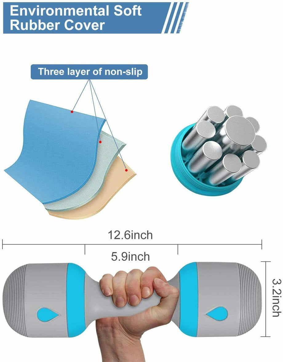 Dumbbell Weights Set Adjustable Barbell Bar 4KG/10KG for Home Gym Yoga Fitness