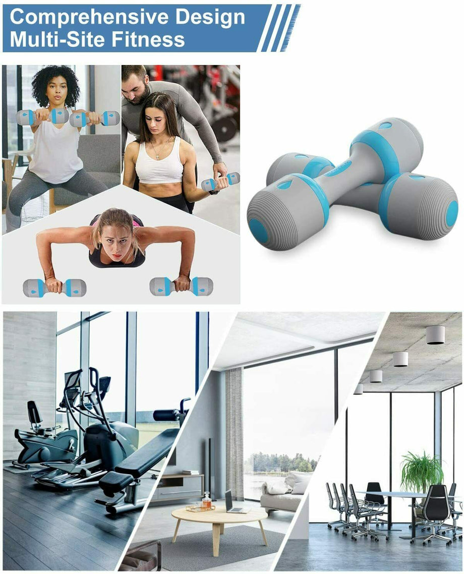 Dumbbell Weights Set Adjustable Barbell Bar 4KG/10KG for Home Gym Yoga Fitness